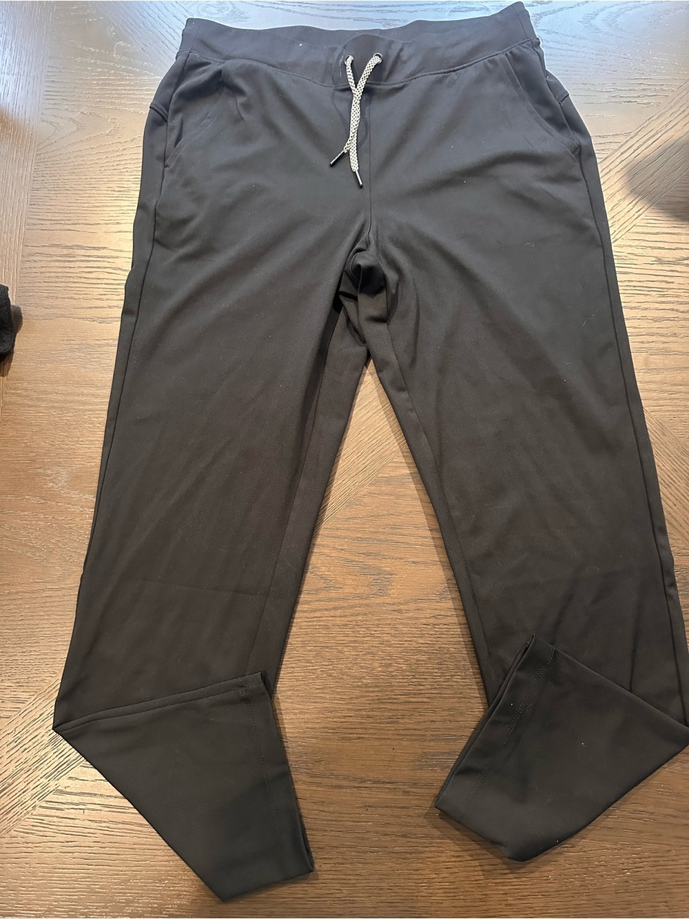 Yogalicious Black Straight-Leg Active Pants with Drawcord
